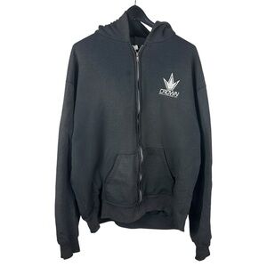 Vintage 80s Windjammer Crown Mobile Black Faded Full Zip Hoodie Size 3XL
